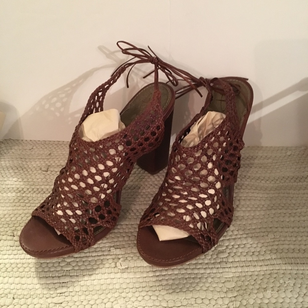 B Markowsky Pumps, Woven, Tie Sling Backs, Szp 6.5